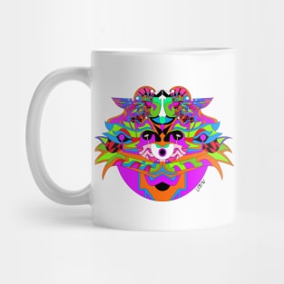 ufo sphinx ship in ecopop in totonac mexican partterns arts Mug